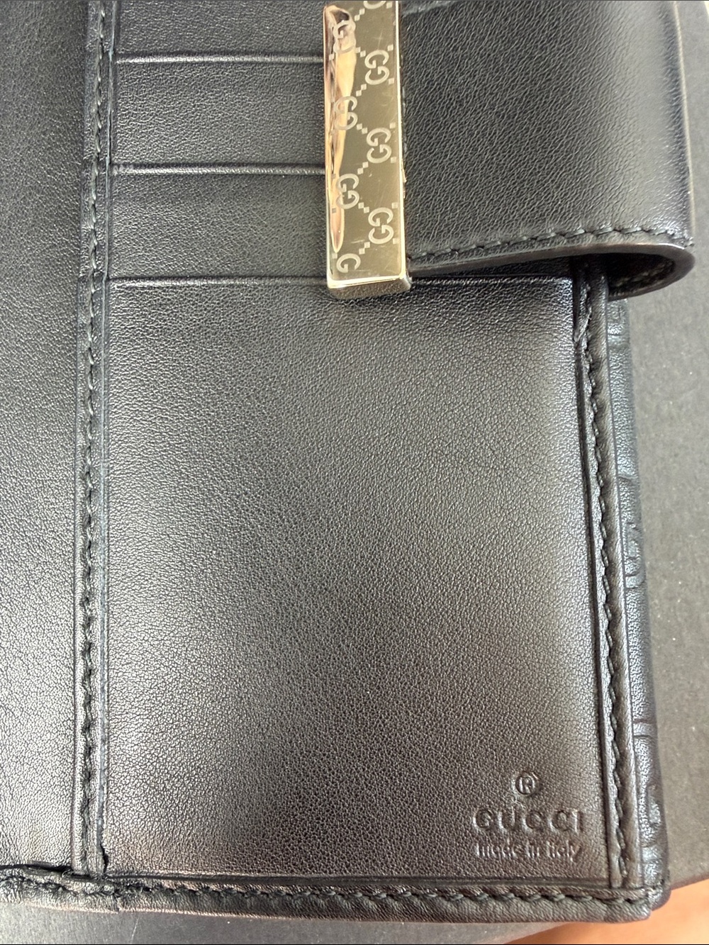 Gucci Black Embossed GG Leather Wallet - Picture 10 of 12